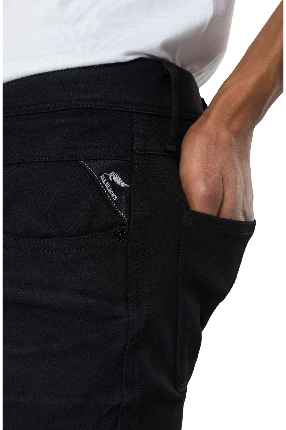 ALL BLACKS &times; REPLAY Hyper flex+ ブラックデニムパンツ 詳細画像